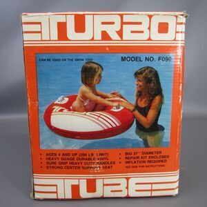 Vintage Turbo Tube F090 Blazon Flexible Flyer Inflatable Inner Racing Orange